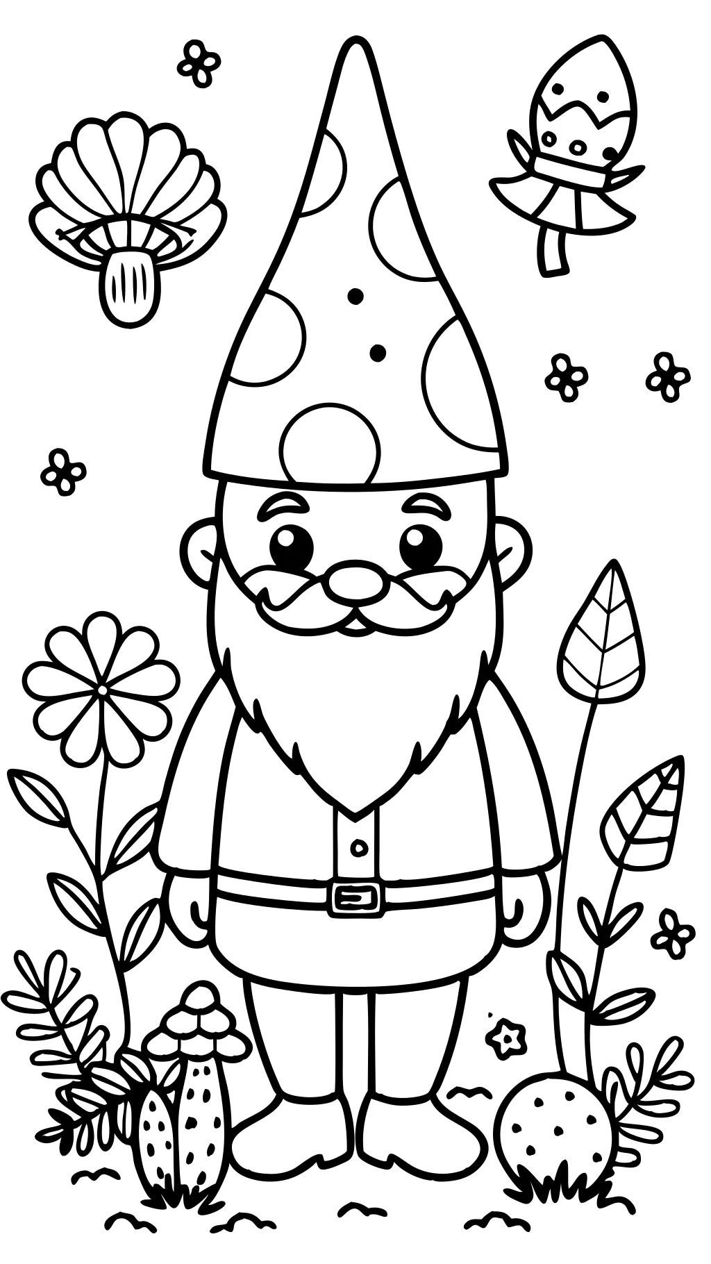 páginas para colorear de gnomos